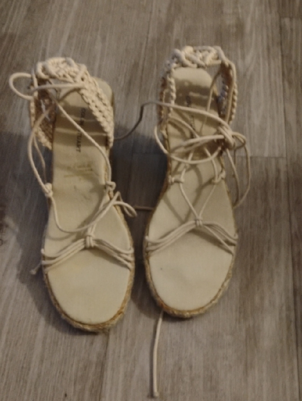 Colin StuartBeige Strappy Sandals - Neutral Summer Style/Wedges✨🩷